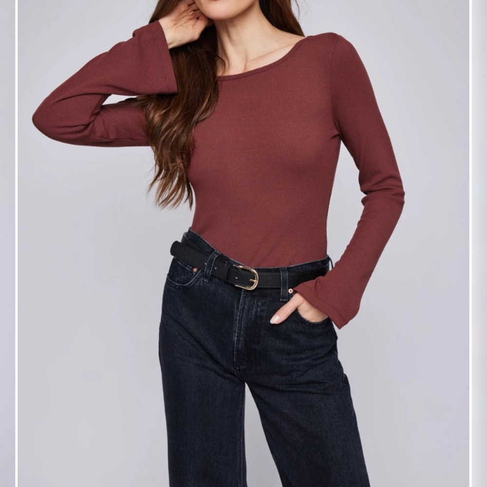 NWT!! Gentle Fawn Delilah Long Sleeve Tee Cinnamon